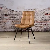 Tower Living SIDD Navarra sidechair - Cognac (Bruin, 46x86x59cm)