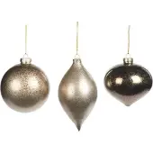 Goodwill - Kerstbal - glas - zilver - 3 stuks