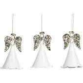 Goodwill Kerstbal-Engel Glas Wit 11 cm Voordeel Ass. Per 3 Stuks