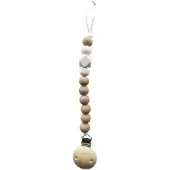 Chewies & more speenkoord Silicone Beads - hazel gritt / wit gritt