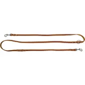 Animal Boulevard Ab30079 - Hals- En Leibanden - Hond - Ab Country Leather Handvrij Leiband Cognac-12mmx200cm - Maat: 12mmx200cm - 205317
