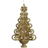 Goodwill Kerstbal-Kerstboom Glas Goud H 26 cm Voordeelaanbod per 2 stuks