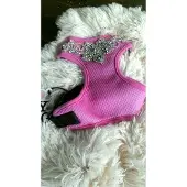 I Love My Dog Hondenharnas Crystal Pink