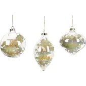 Goodwill - Kerstbal - Glas - Transparant - 3 stuks