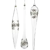 Goodwill Kerstbal Glas Zilver 8 cm Voordeel Ass. Per 3 Stuks