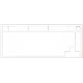 Glorious GLO-ACC-P75-TF-EW, Bovenkant toetsenbordbehuizing, aluminium, wit