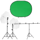 vidaXL Fotostudioset met verlichtingsset en achtergrondscherm