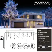 Monzana Kerstverlichting LED Lichtsnoer Kerst Warmwit 15m
