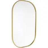 Fragix Wandspiegel Iris | Fragix metaal goudkleurig 80x50x3 cm wandspiegels | NADUVI