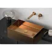 Sapho Aurum waskom zonder kraangat 50x35cm rosé goud
