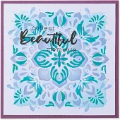 SIZZIX Layered stencil mosaic flowers -