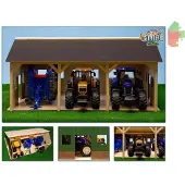 Kids Globe Landbouwloods Hout Voor 3 Tractoren, 1:16
