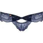 Obsessive Auroria - dames string - strikje geborduurd - blauw - L/XL