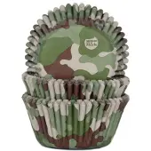 Cake Supplies Cupcake Vormpjes - Camouflage - pk/50 - Baking Cups voor Muffins en Cupcakes