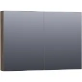 Brauer Impress Spiegelkast 100x70cm Massief Eiken - Eiken Zwart - Spiegels - Spiegelkasten - 8720359344557