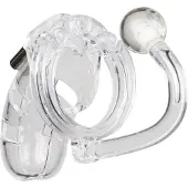 Man Cage 010 Kuisheidskooi - met plug - Transparant