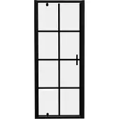 Luca Varess Vidor douche draaideur 80 x 190 cm Square glas mat zwart profiel