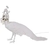 Seletti LED sfeerlamp Peacock Lamp, wit, glaskristallen dimbaar, wit / opaal, Woon-/ Eetkamer, Kunststof, Design