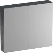 Brauer Impress Spiegelkast 80x70cm - Damascus - Spiegels - Spiegelkasten - 8720359387677