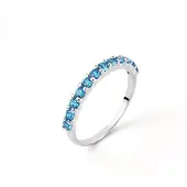 Zinzi zilveren aanschuifring turquoise ZIR827T
