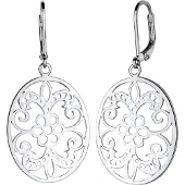 Elli Oorbellen Ornament bloemen oosterse filigraan 925 zilver