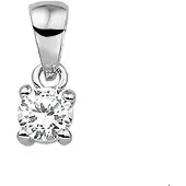 The Jewelry Collection Zilver Gerhodineerde Hanger zirkonia 1313259