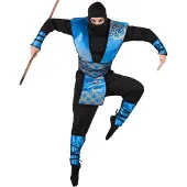 Muovijalelu Blauwe ninja pak mannen