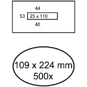 Quantore Bankgiro Envelop 109x224mm Venster Wit 180440