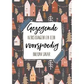 MajesticAlly Kerstkaart 'Gezegende kerstdagen - huisjes' ' 12 stuks met envelop