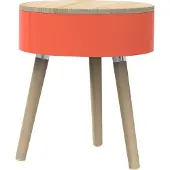 LUND Bijzettafel London Skittle Coral 34,5 x 34,5 x 52 cm