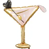 Party Deco Partydeco - Folieballon Cocktail Glas 126 x 93 cm