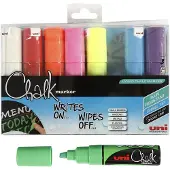 Uni - Chalkmarker PC8K - Assorted colors, 8 pc