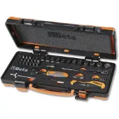 Beta 900/C12MZ 12 zeskant dopsleutels | 20 bits en 7 toebehoren in foam inlegbak - 009000983 009000983