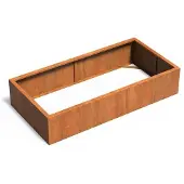 HetTuinstel.nl Cortenstaal plantenbak 200x100x40cm - Zonder bodem