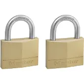 Master Lock 150eurt Messing Hangslot 50 Mm 2 Eenheden
