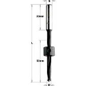 Cmt Lange drevelboor 10mm, schacht 8x30