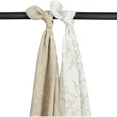 Meyco Swaddle Doek Branches Sand 2-pack