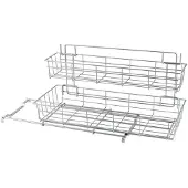 SmartaSaker uitschuifbaar opbergrek 20x58x28 cm zilver