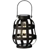 Lumineo LED Solar Lantaarn Set A 3 Zwart zwart Metaal Grondspie