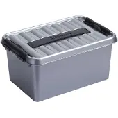 Sunware Q-line opbergbox - 6 l - grijs/zwart