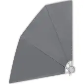 vidaXL Balkonscherm inklapbaar 210x210 cm grijs