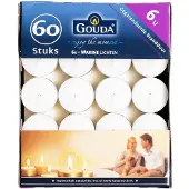 GOUDA Waxinelicht 4,5 Uur Box A 60 Stuks Wit wit Wax Kaars