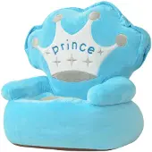 vidaXL Kinderstoel prins pluche blauw