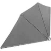 vidaXL Balkonscherm inklapbaar 160x240 cm grijs