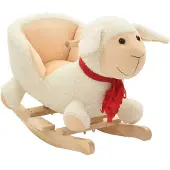 vidaXL Hobbeldier schaap met rugleuning 60x32x50 cm pluche wit