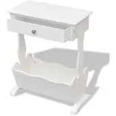 vidaXL Tijdschriftenrek Melrose wit