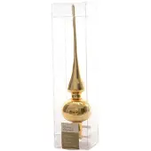 Kaemingk Kerstboompiek van glas | lichtgoud | 26cm hoog