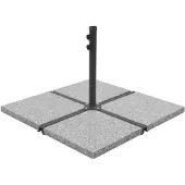 vidaXL Parasolvoetplaat vierkant 25 kg graniet grijs