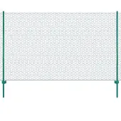 vidaXL Draadgaashek met palen 25x2 m staal groen