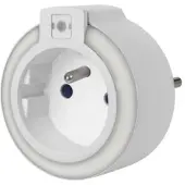 Perel Led-nachtlampje met stopcontact en schemersensor, automatische inschakeling als het donker wordt, een kleur: witte led, ideaal voor woonkamer, slaapkamer, kinderkamer, gang, penaarde